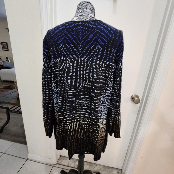 Nic and Zoe geometrical print ling line sweater top xl ombre multi color - Picture 10 of 12